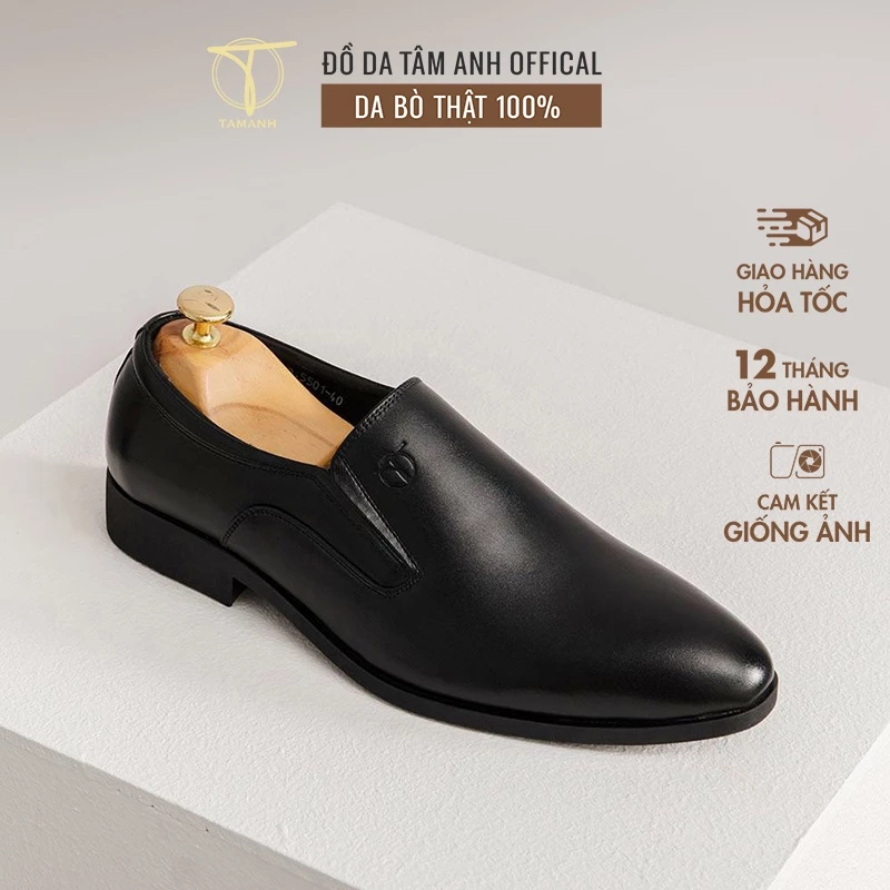 Giày loafer nam đồ da  thời trang da bò thật quà tặng cho bạn thân nam