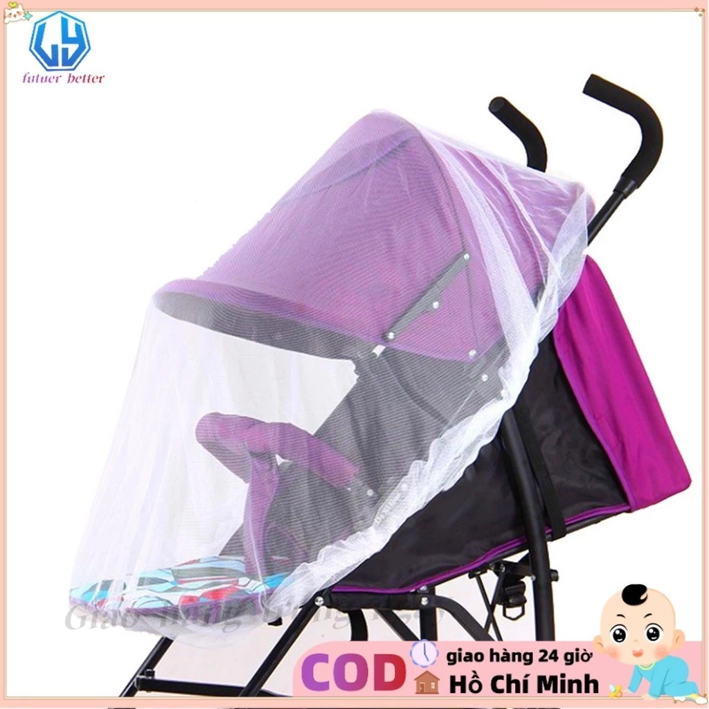 Màn che xe đẩy chống muỗi và côn trùng cho bé chất liệu sợi Polyester dai bền và an toàn cho bé