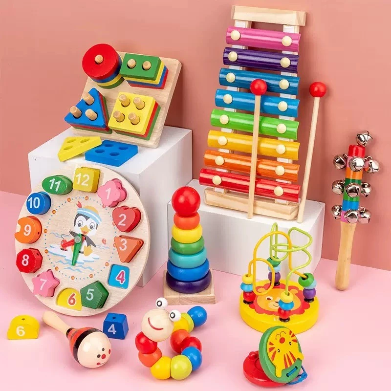 Đồ Chơi Giáo Dục Sớm Little Boo Combo 11 Món Đồ Chơi Gỗ Montessori Thông Minh Phát Triển Trí Tuệ Cho Bé