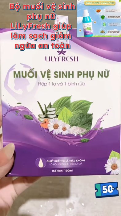 ￼[QUÀ TẶNG] Bộ muối vệ sinh phụ nữ LiLyFresh giúp làm sạch giảm ngứa an toàn #VideohangLamDep #vungkin #muoivesinhphunu #viemphukhoa #videohangsuckhoe