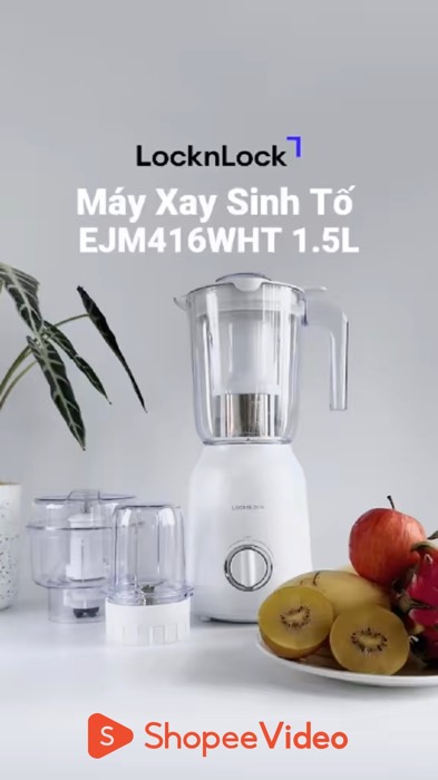 ￼Máy xay sinh tố Locknlock Multi Blender EJM416WHT (800W) #ShopeeVideo #ShopeeCreator #LuotVuiMuaLien #HangMoiVe