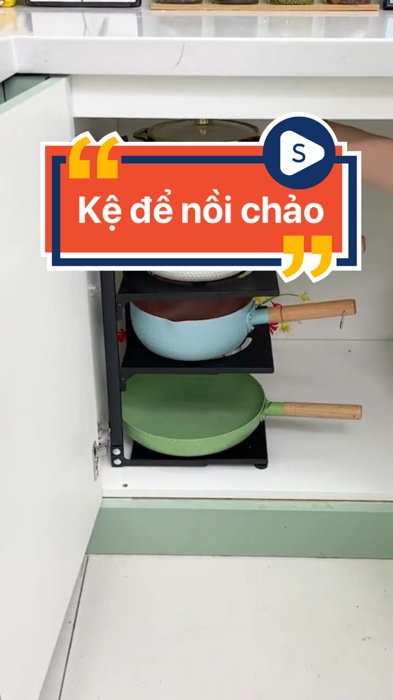 Kệ để nồi chảo #ShopeeVideo #giadung #doisong  #nhacua #xuhuong #VideoHangGiaDung #LuotVuiMuaLien #kedungnoi #kenoichao #ke #kebep #kexoongnoi