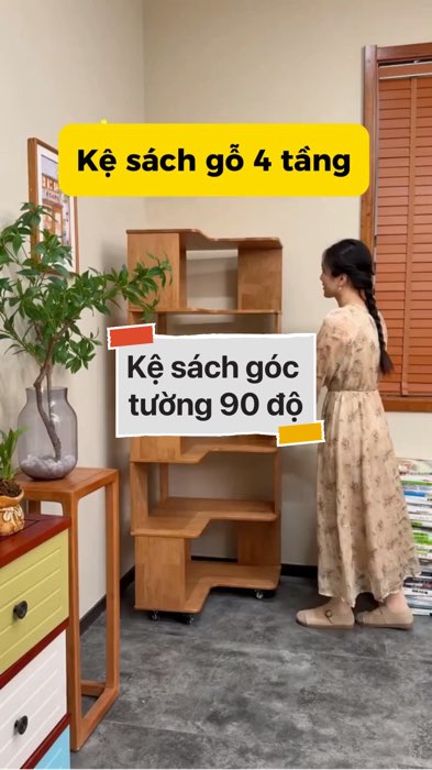 Kệ sách góc tường 90 độ #VideoHangGiaDung#shopeestyle#ShopeeVideo#ShopeeCreator #LuotVuiMuaLien #diumi14