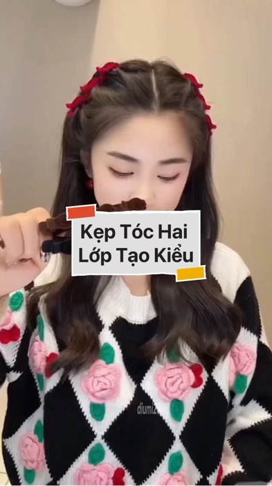 Kẹp Tóc Hai Lớp Tạo Kiểu #VideohangThoiTrang#shopeestyle#ShopeeVideo#ShopeeCreator#LuotVuiMuaLien#KOLUyTin #diumi28