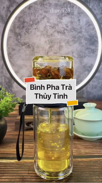 Bình Pha Trà Thủy Tinh 2 Lớp #VideohangDoiSong#ShopeeVideo#ShopeeCreator #LuotVuiMuaLien#KOLUyTin#Videomuasam #SandealcungKOL #diumi807