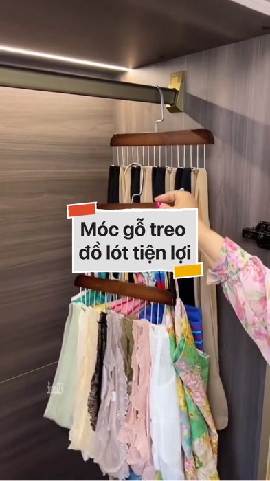 Móc gỗ treo đồ lót  #VideoHangGiaDung#shopeestyle#ShopeeVideo#ShopeeCreator #LuotVuiMuaLien #diumi38