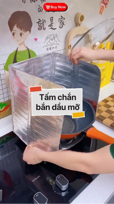 ￼ Tấm chắn dầu mỡ #VideoHangGiaDung#shopeestyle#ShopeeVideo#ShopeeCreator #LuotVuiMuaLien #diumi93