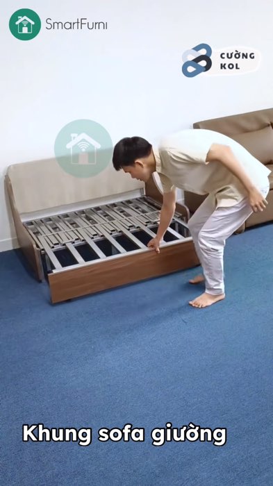 Khung Sofa giường Smartfurni ( không gồm nệm) - Khung thép mạ kẽm chịu lực#khungsofagiuong #VideohangDoiSong #Videohangnhacua #HangMoiVe #ShopeeVideo