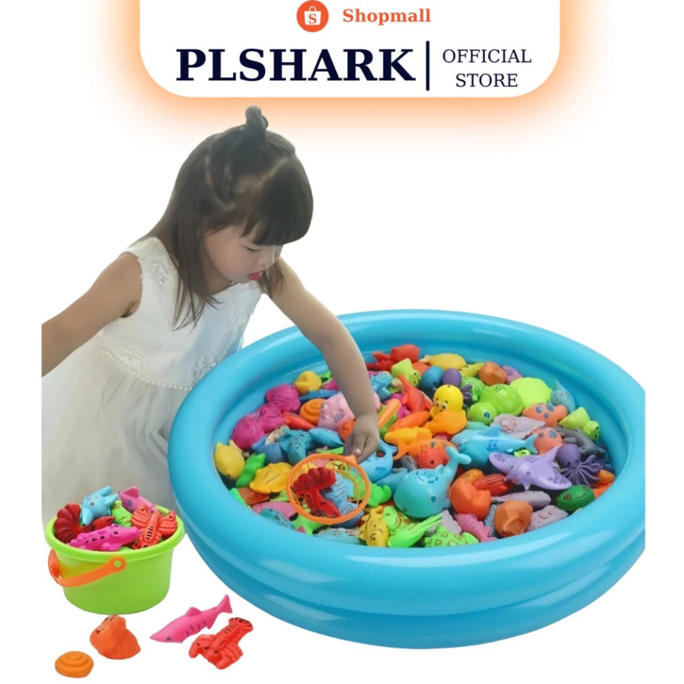 Bộ Đồ Chơi Câu Cá Bằng Nam Châm Kích Thước Bể Lớn Nhiều Chi Tiết Cá Và Sinh Vật Biển [ HÀNG TỐT ]