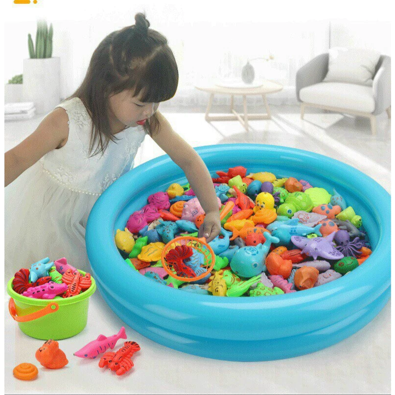 Đồ Chơi Câu Cá Cho Bé PTLUXURY Bằng Nam Châm Size Lớn Bằng Nhựa Nhiều Màu Sắc Nhiều Chi Tiết