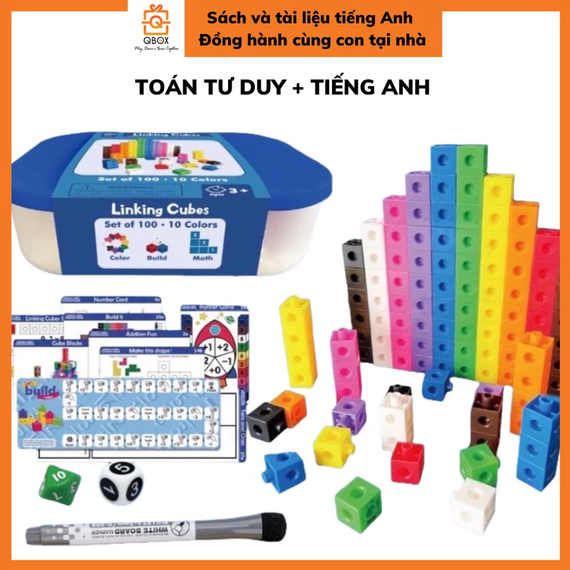 Đồ chơi 🌈NUMBERBLOCKS học TOÁN TƯ DUY (Hộp nhựa, kèm thẻ cứng)