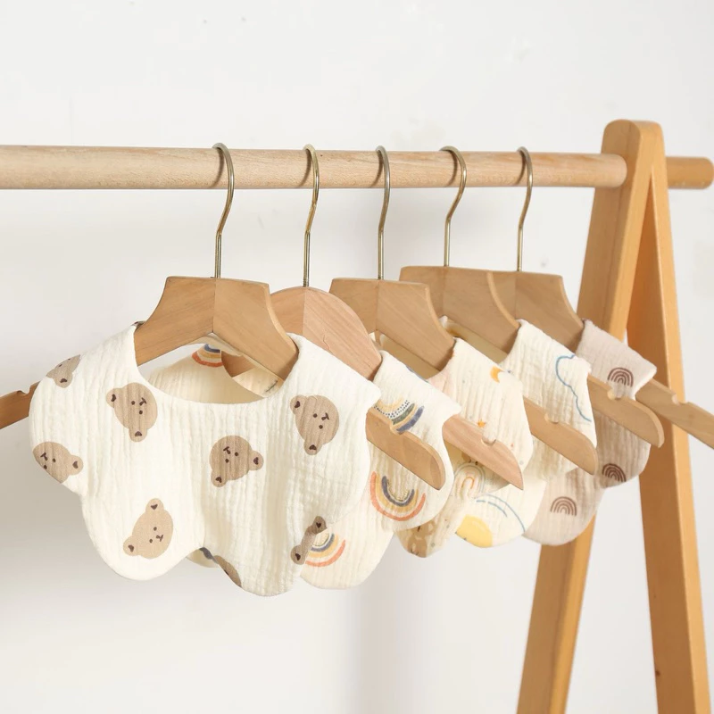 Yếm xô Muslin cho bé , 360 độ vải chống thấm nước dành cho trẻ sơ sinh 6 lớp cotton