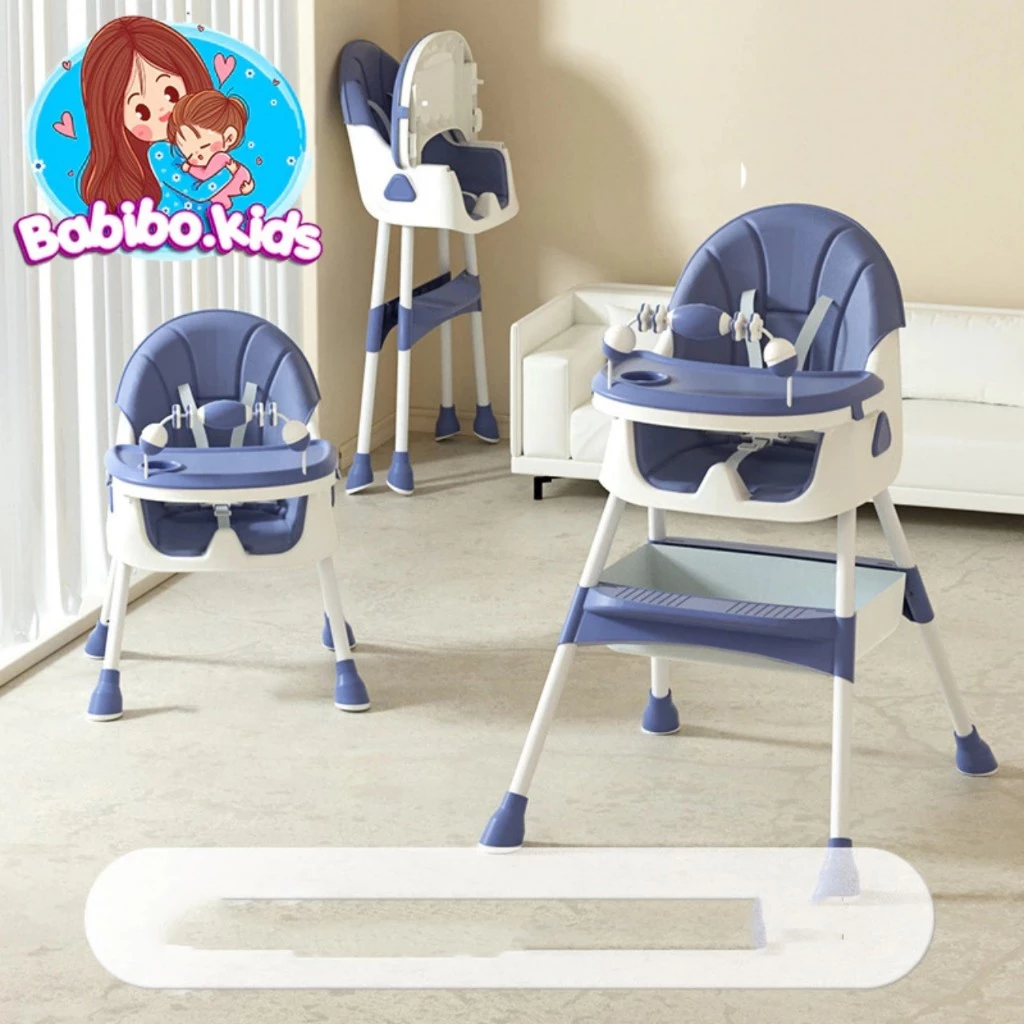 E560- Babychic Ghế Ăn Dặm Đa Năng Gấp Gọn Có Bánh Xe Cho Bé SMBD133