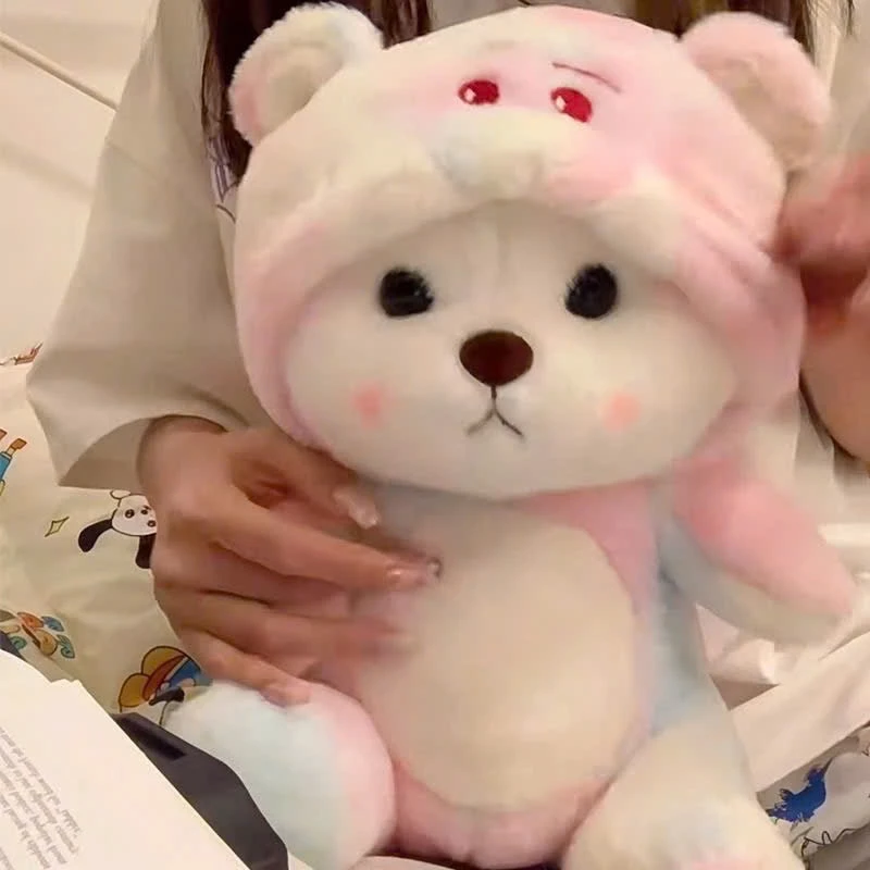 Gấu Bông Lena Stitch Xanh, Thú Nhồi Bông Hình Gấu Lena Stitch tai dài Màu Xanh Dễ Thương