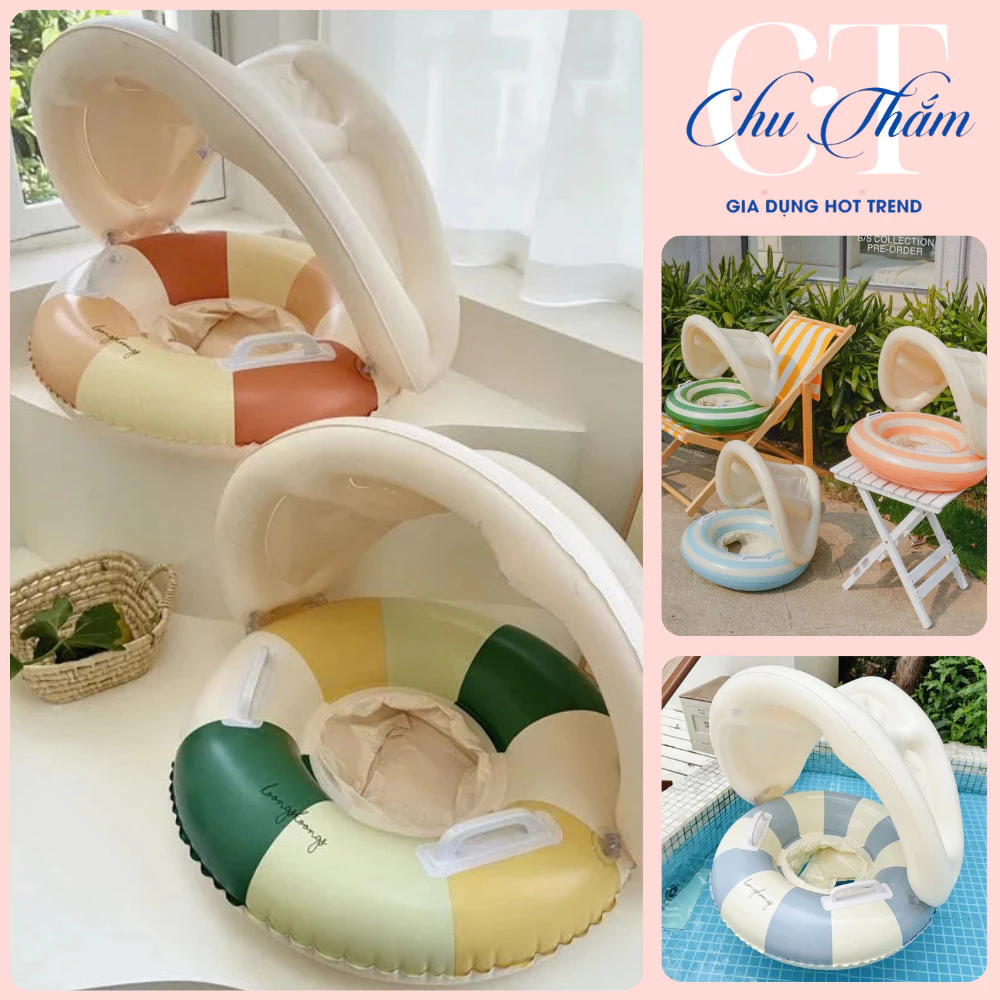 Phao Bơi Có Mái Che Cho Bé – An Toàn, Chống Nắng Mùa Hè