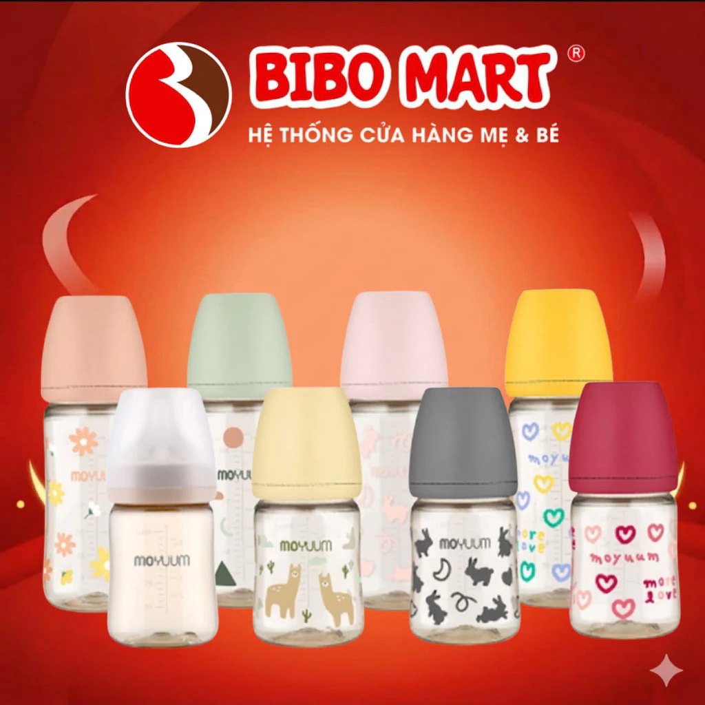 (TẶNG THÊM 1 NÚM )Bình Sữa Moyuum Korea -l Hàng Chính Hãng 170ml-270ml & Kèm Núm cho bé 2025