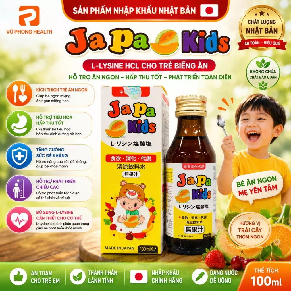 Siro ăn ngon cho bé Siro ăn ngon tăng cân cho bé Japa Kids Chính Hãng
