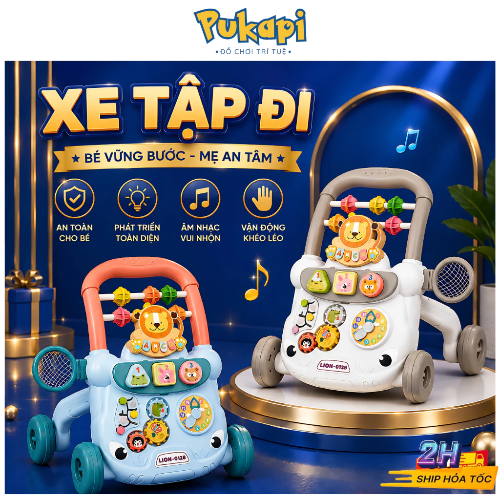 Đồ Chơi Xe Cho Bé Xe Tập Đi Đa Năng 5in1 Có Âm Nhạc Vui Nhộn Đồ Chơi Vận Động - Đồ Chơi Cho Bé PUKAPI