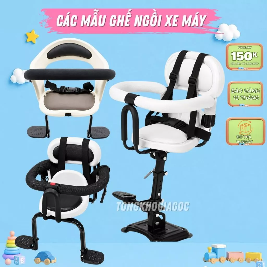 💥𝑴𝒊𝒆̂̃𝒏 𝑺𝒊́𝒑💥Ghế Ngồi Xe Máy Cho Bé ghế, G500 - Có Vòng Bảo Vệ, An Toàn Cho Trẻ Em
