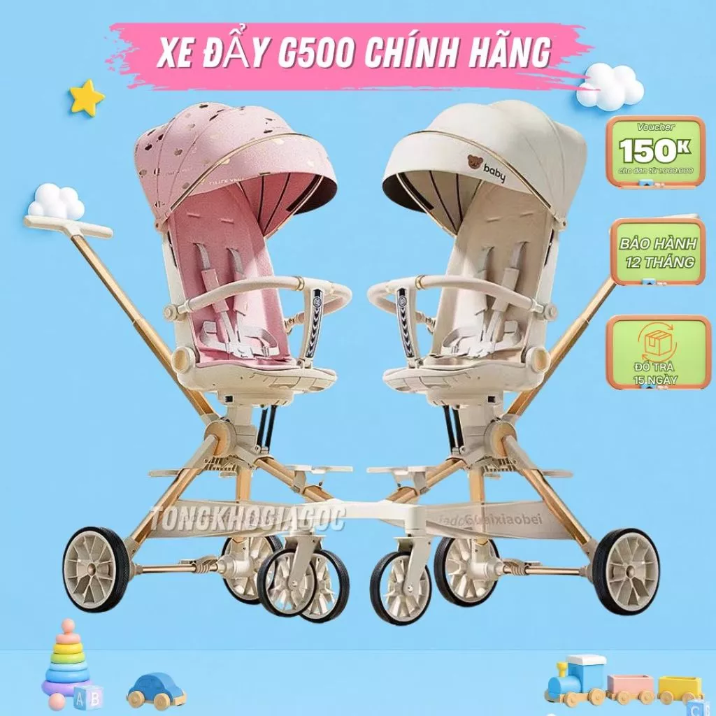 💥𝑴𝒊𝒆̂̃𝒏 𝑺𝒊́𝒑💥Xe đẩy cho bé sơ sinh G500-1 đủ màu có kèm bàn ăn dặm mẫu mới nhất (full hộp đã lăp sẵn)