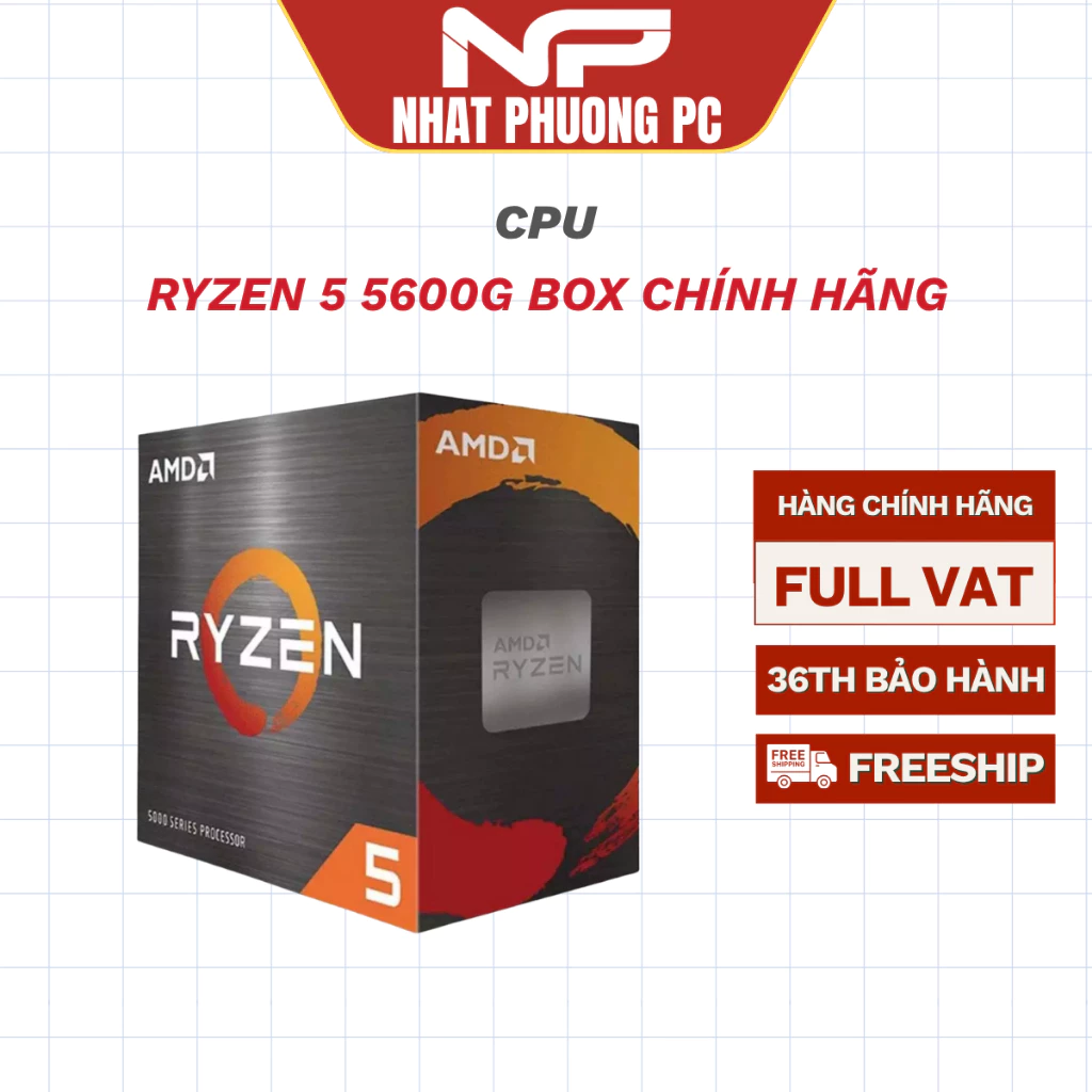 AMD Ryzen 5 5600G (BOX, kèm quạt)