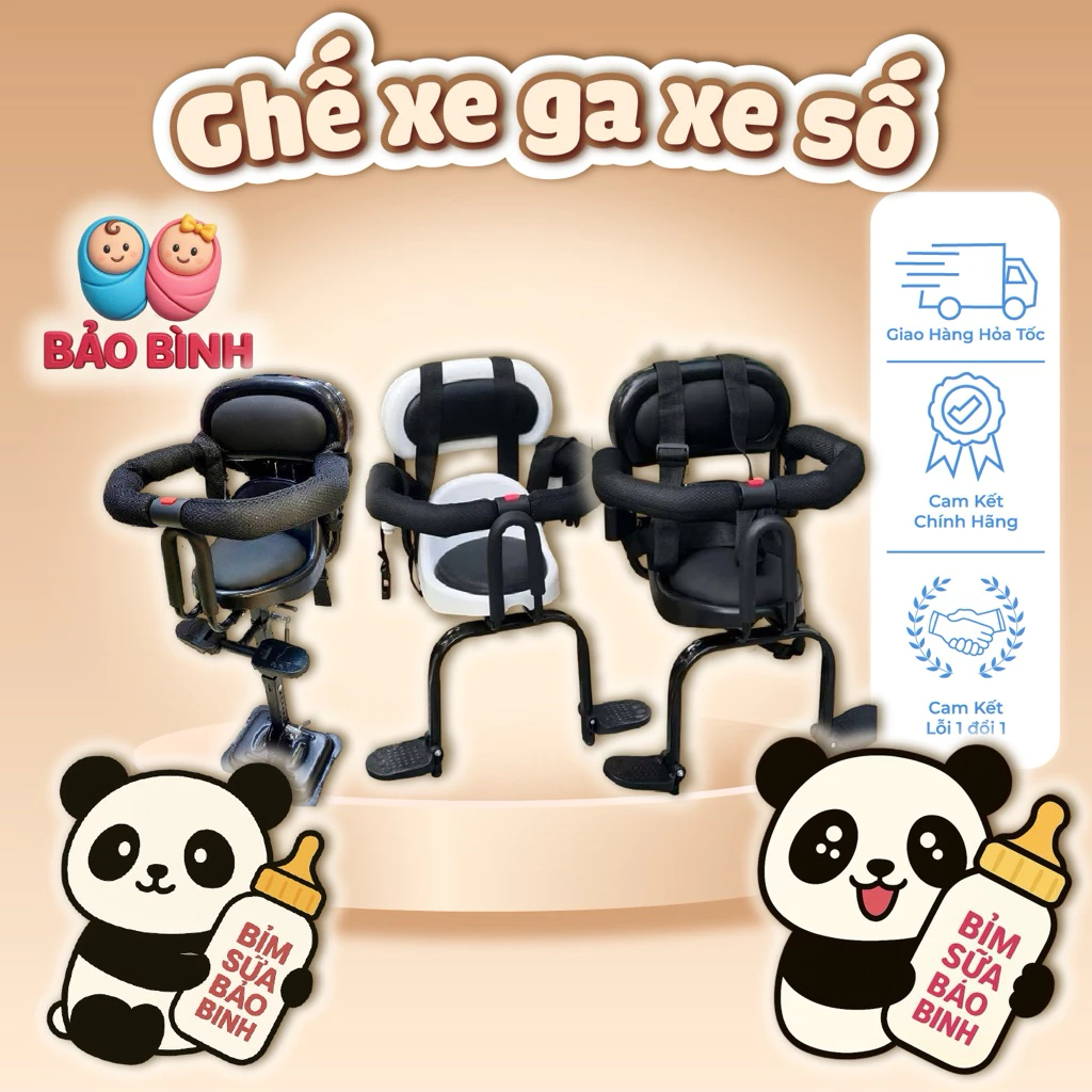 ￼Ghế Ngồi Xe Máy Cho Bé- Ghế Trước Đi Xe Số, Xe Ga, Xe Đạp Điện Có Vòng Bảo Vệ, An Toàn Cho Trẻ Lead Vision Vespa SH