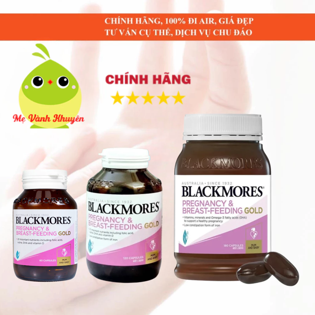 Vitamin tổng hợp bầu bú Blackmores Pregnancy & Breast-Feeding Gold, Úc (180v)