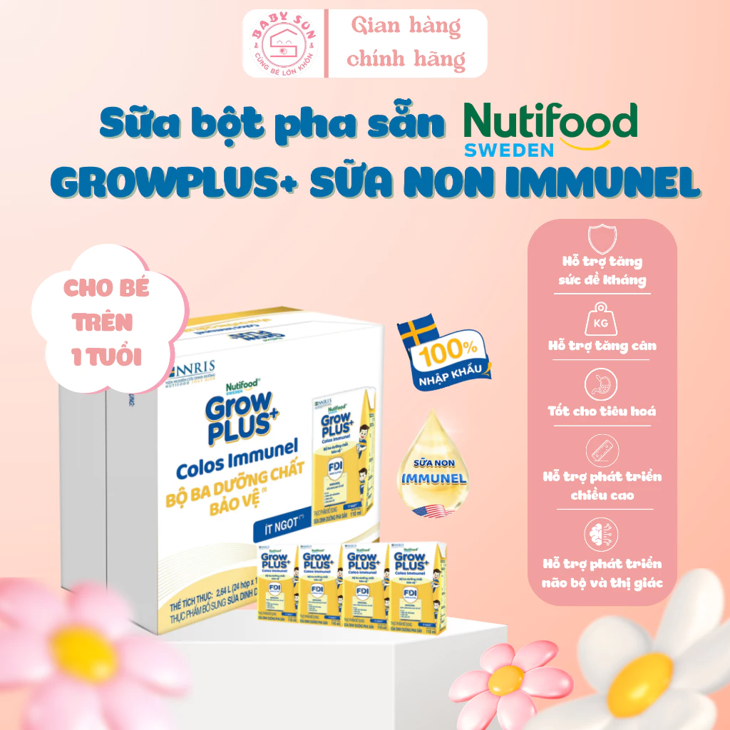 Sữa Pha Sẵn Grow PLUS+ Colos Immunel Nutifood
