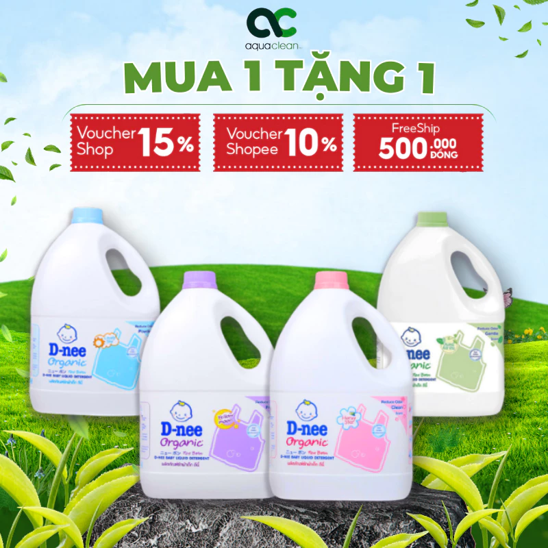 [MUA 1 TẶNG 1] Nước Giặt Dnee Chính Hãng Dung Tích Can 3000ml - Nước Giặt Thái Thơm Dịu An Toàn - CHUẨN THÁI
