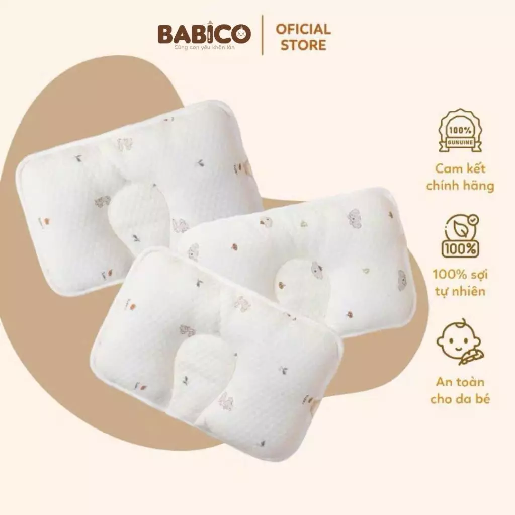 Gối Lõm Mặt Lụa Unbee Cao Cấp, Gối Chần Bông Mềm Mại Kết Hợp Lưới Thở Air MeshCho Bé Sơ Sinh