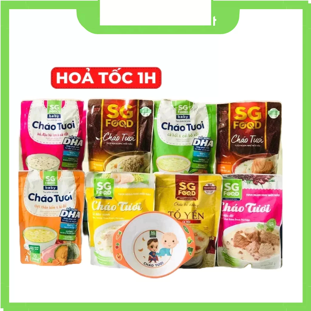 Cháo Tươi SG Food / Ottogi Ăn Liền Cho Bé Và Mọi Lứa Tuổi